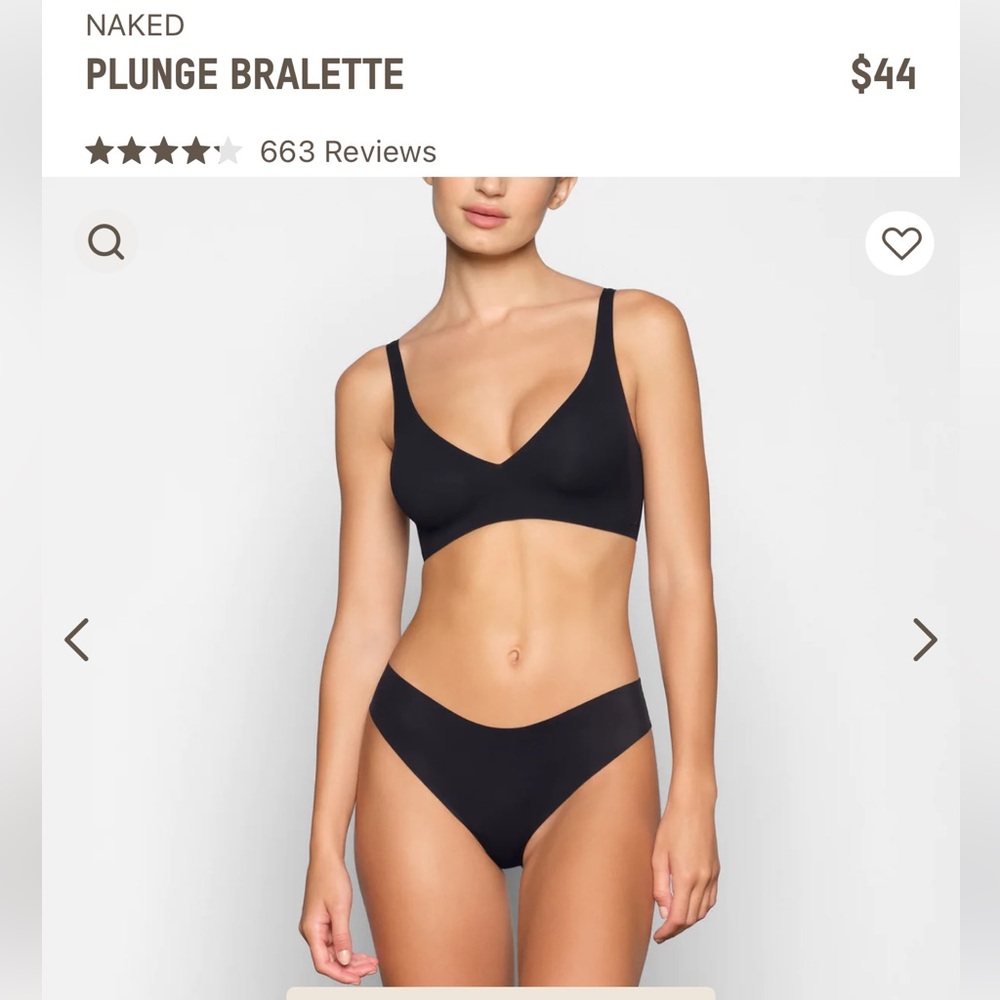 SKIMS Naked Plunge Bralette x2